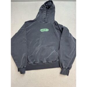 Cold Culture Hoodie Mens Medium Gray Pullover Down To Luck Graphic Sweatshirt